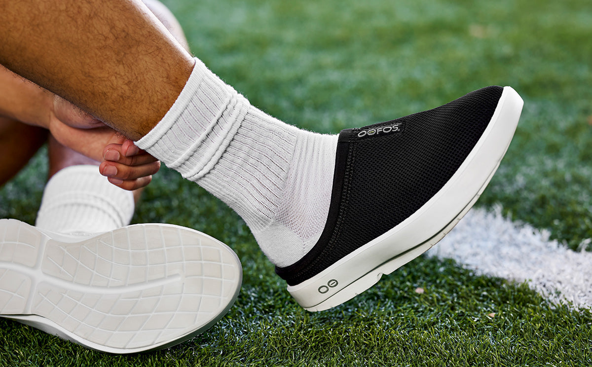Men's OOcoozie Sport Mule - White Black (SALE)